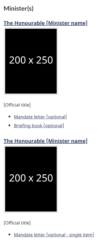 Minister or institutional head for small screens. Text version below: