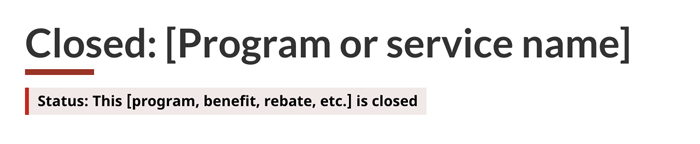 Danger label under a page title. Text version below: