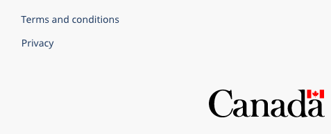 Diagram of minimum global footer for small screens. Text version below: