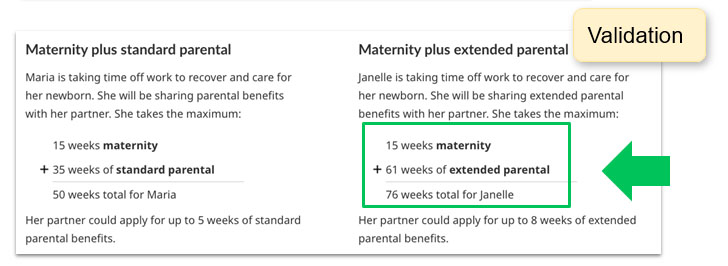 After page for the number of benefit weeks.